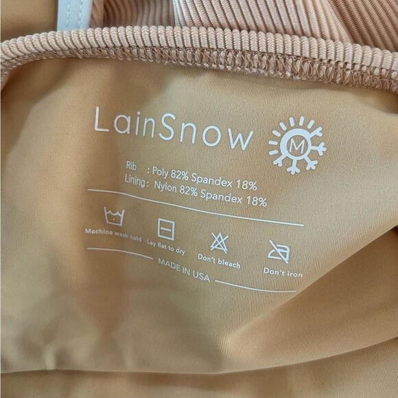 New LainSnow Ocean Isle One Piece Swimsuit Champagne - Picture 6 of 8